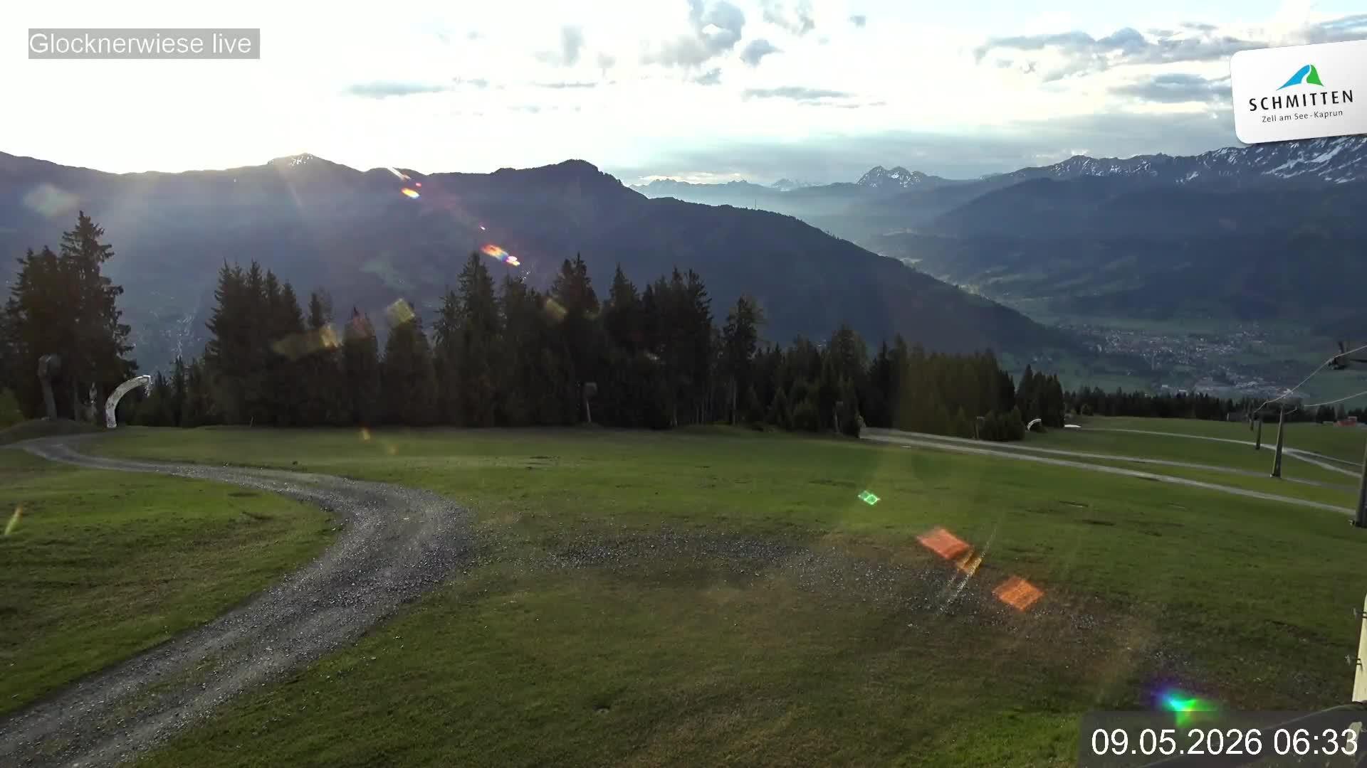 Archiv Foto Webcam Schmittenhöhe: Blick auf die Glocknerwiese