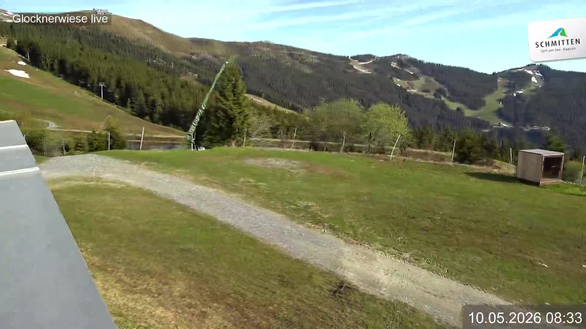 Archiv Foto Webcam Schmittenhöhe: Blick auf die Glocknerwiese