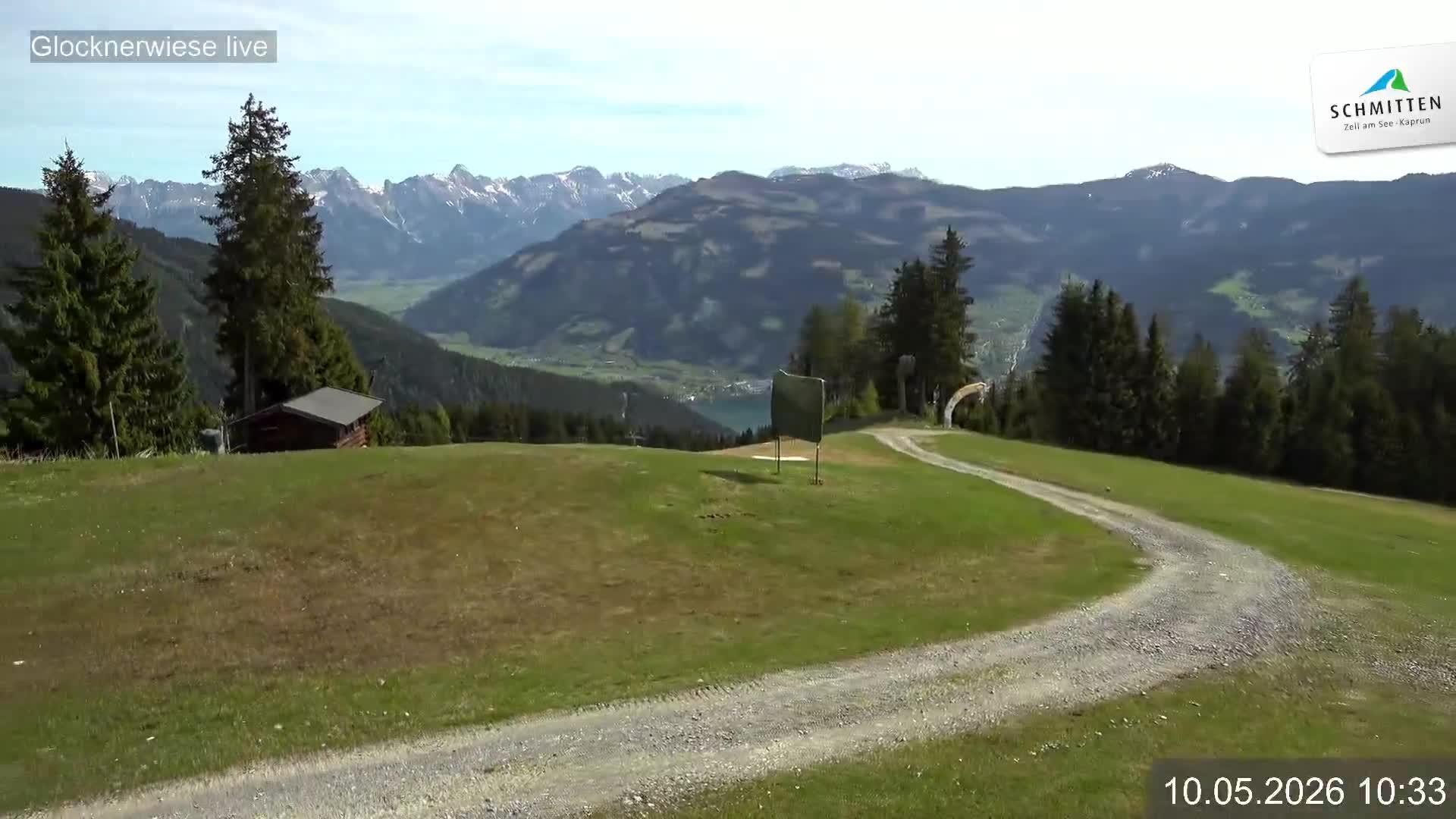Archiv Foto Webcam Schmittenhöhe: Blick auf die Glocknerwiese