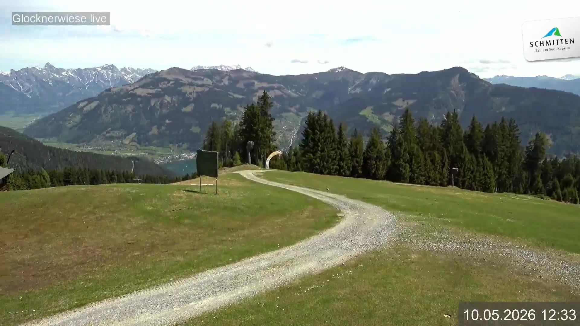 Archiv Foto Webcam Schmittenhöhe: Blick auf die Glocknerwiese