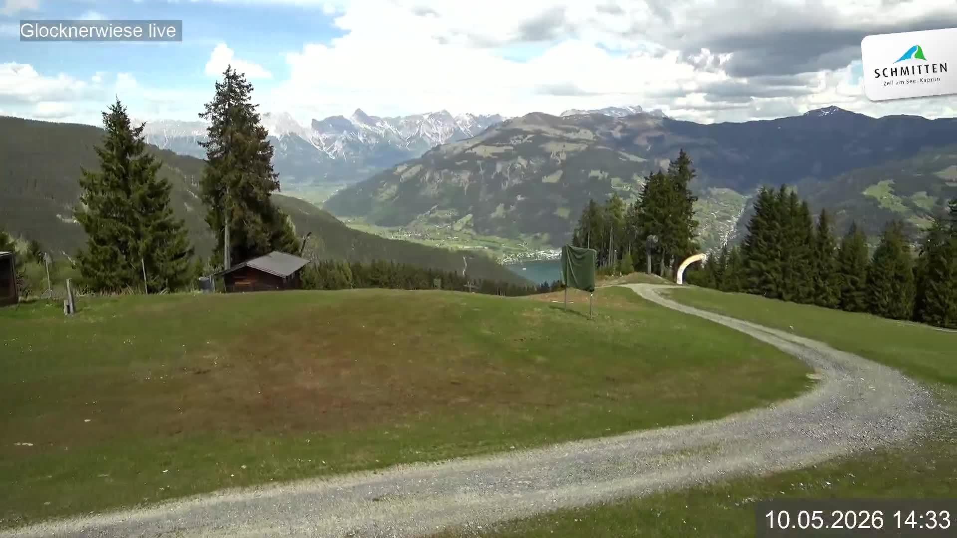 Archiv Foto Webcam Schmittenhöhe: Blick auf die Glocknerwiese