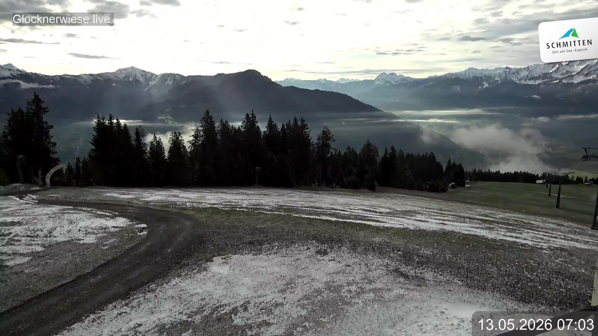 Archiv Foto Webcam Schmittenhöhe: Blick auf die Glocknerwiese