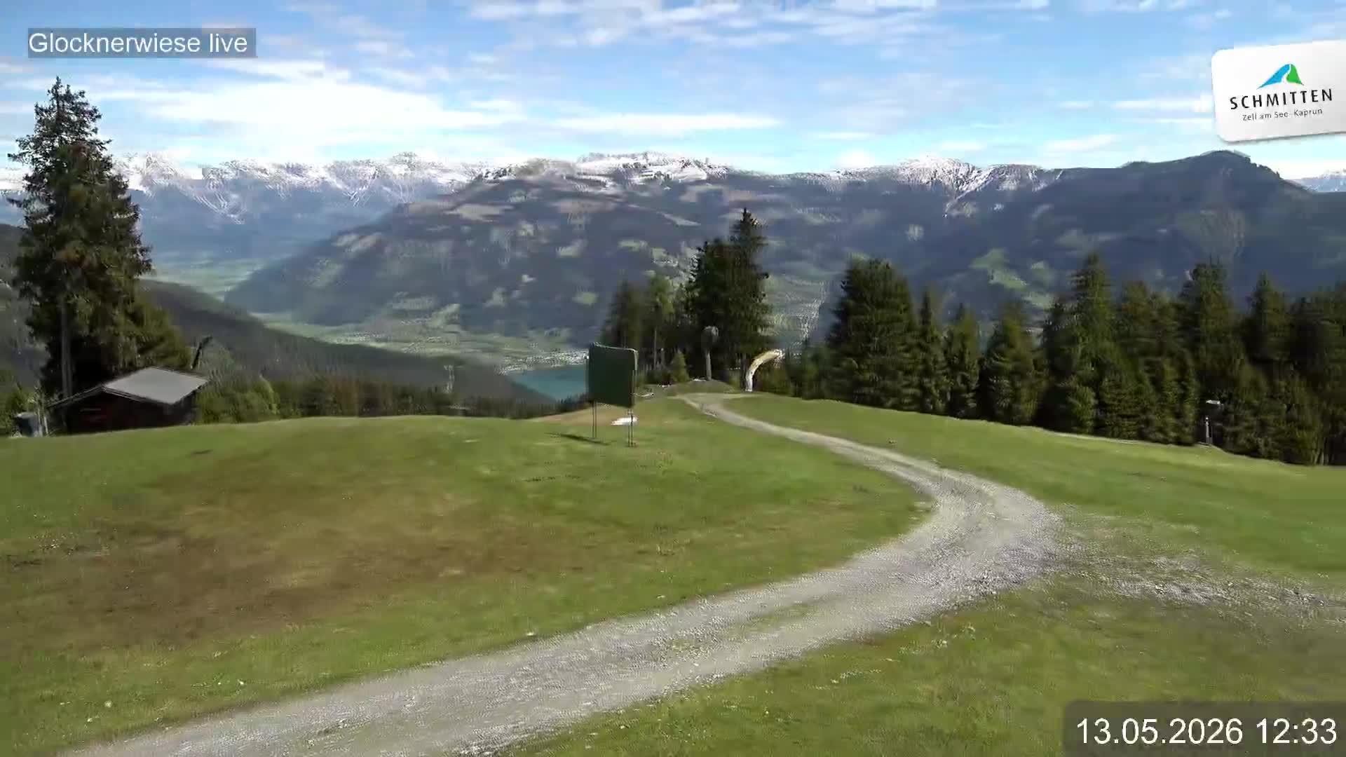 Archiv Foto Webcam Schmittenhöhe: Blick auf die Glocknerwiese