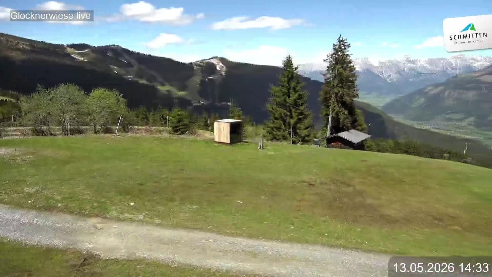 Archiv Foto Webcam Schmittenhöhe: Blick auf die Glocknerwiese
