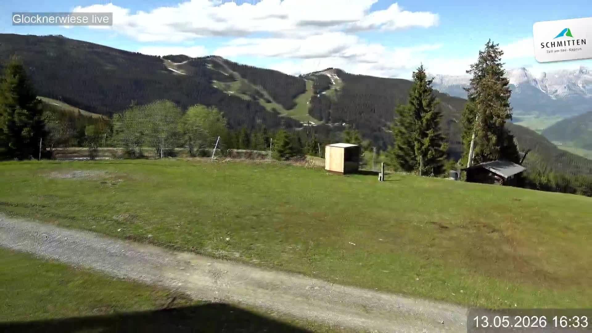 Archiv Foto Webcam Schmittenhöhe: Blick auf die Glocknerwiese