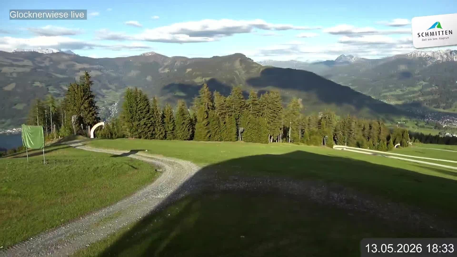 Archiv Foto Webcam Schmittenhöhe: Blick auf die Glocknerwiese