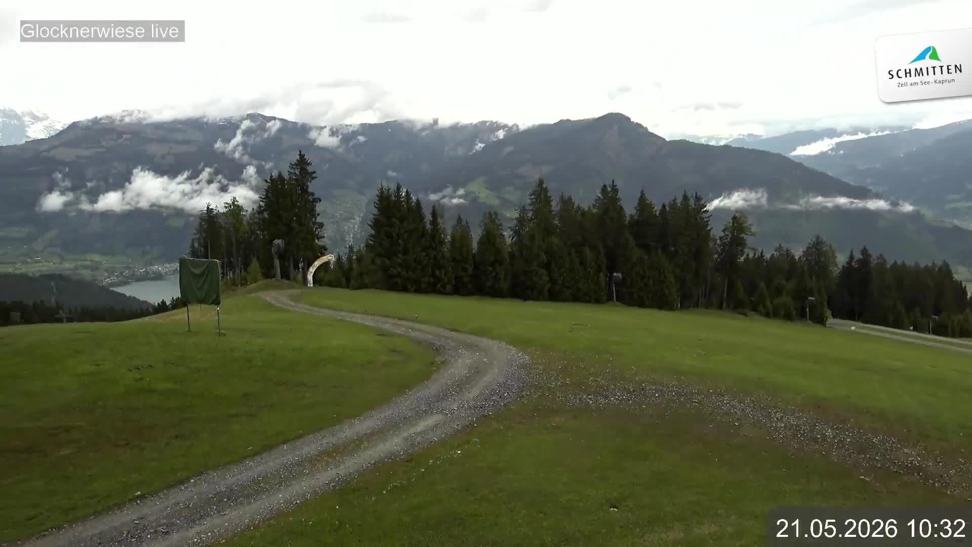 Archiv Foto Webcam Schmittenhöhe: Blick auf die Glocknerwiese