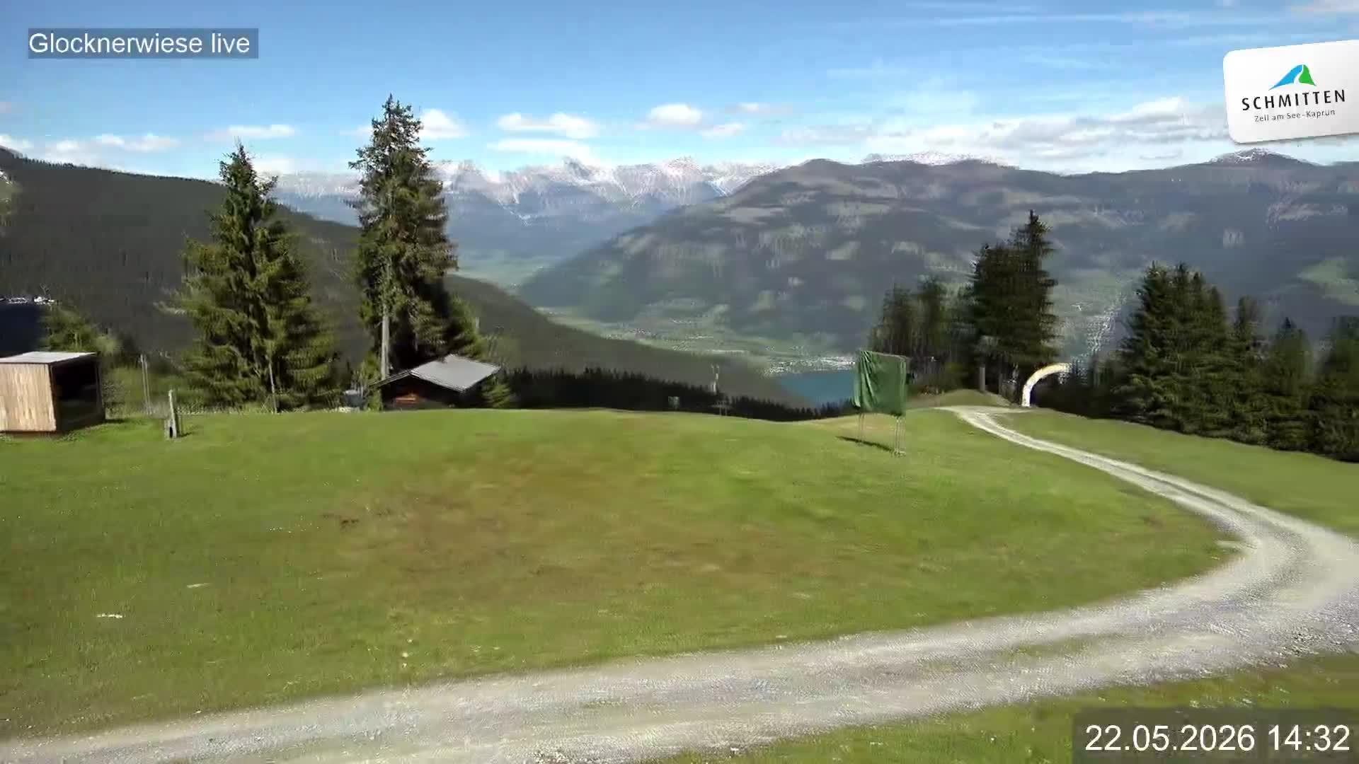 Archiv Foto Webcam Schmittenhöhe: Blick auf die Glocknerwiese