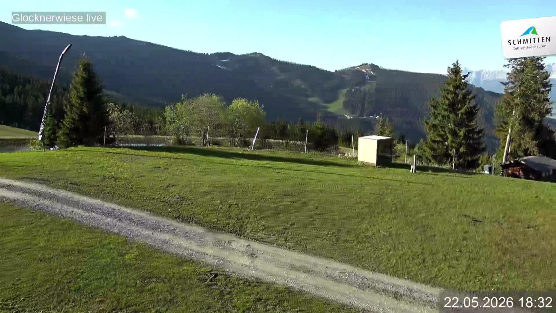 Archiv Foto Webcam Schmittenhöhe: Blick auf die Glocknerwiese