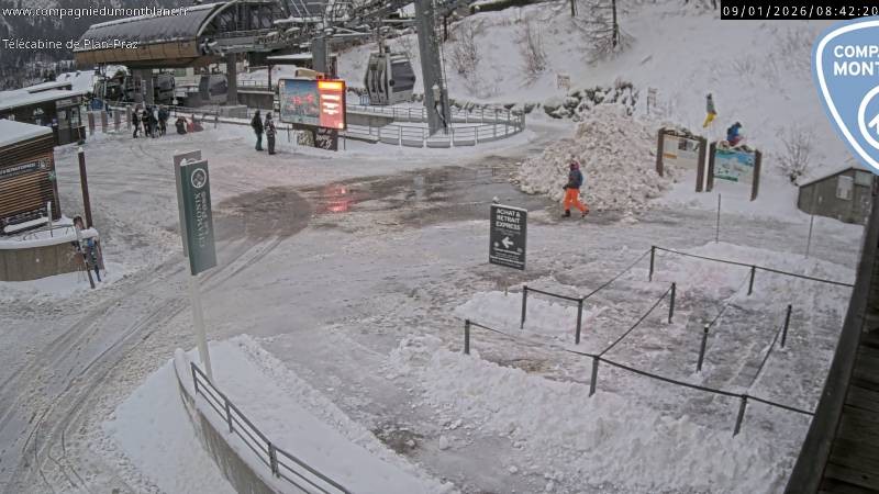 Archiv Foto Webcam Charmonix Talstation Plan Praz