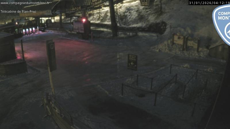 Archiv Foto Webcam Charmonix Talstation Plan Praz