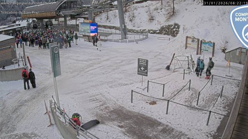 Archiv Foto Webcam Charmonix Talstation Plan Praz
