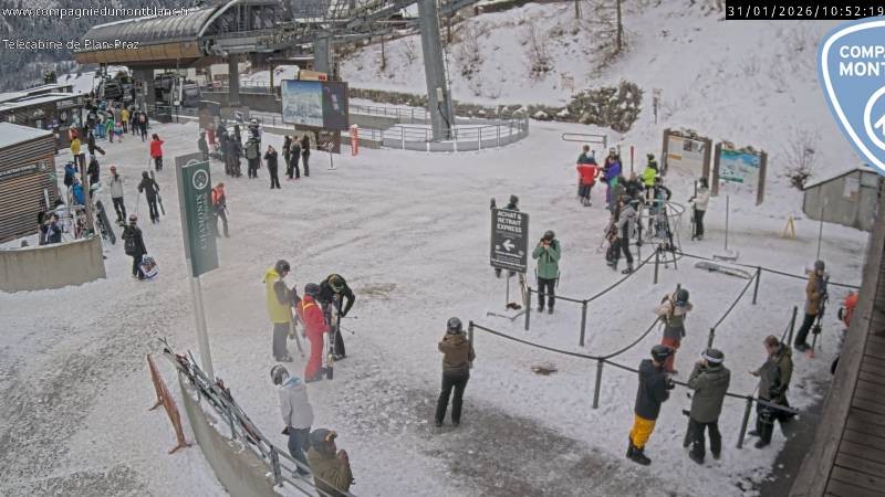 Archiv Foto Webcam Charmonix Talstation Plan Praz