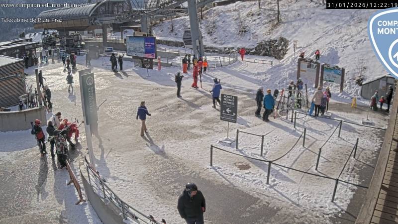 Archiv Foto Webcam Charmonix Talstation Plan Praz