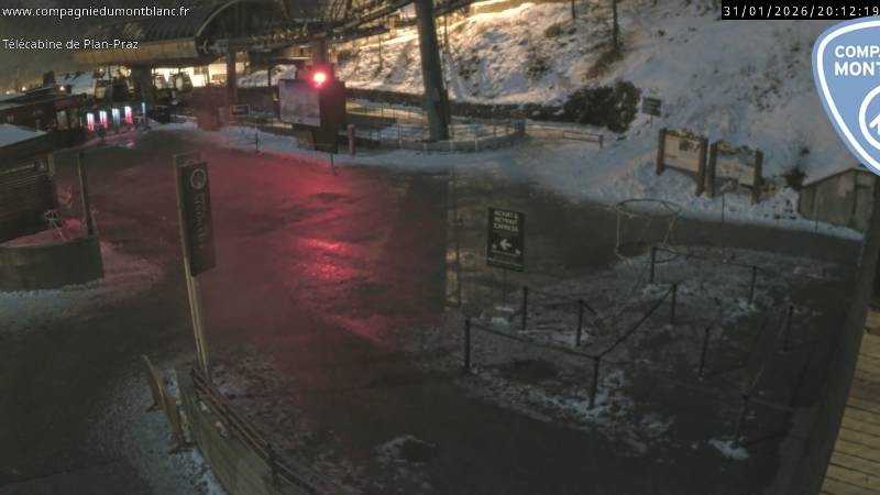 Archiv Foto Webcam Charmonix Talstation Plan Praz