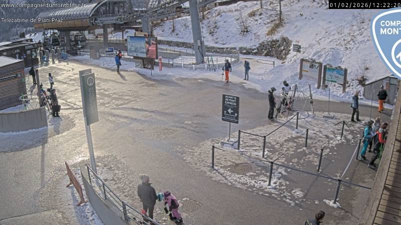 Archiv Foto Webcam Charmonix Talstation Plan Praz