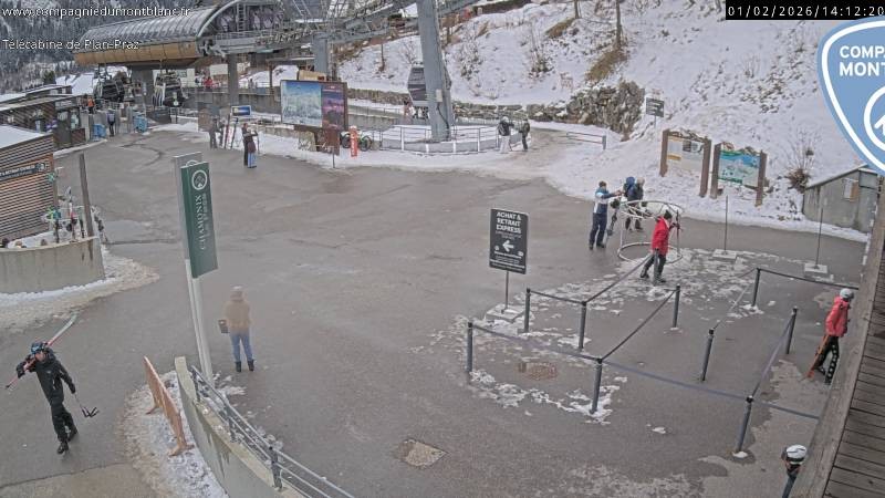 Archiv Foto Webcam Charmonix Talstation Plan Praz
