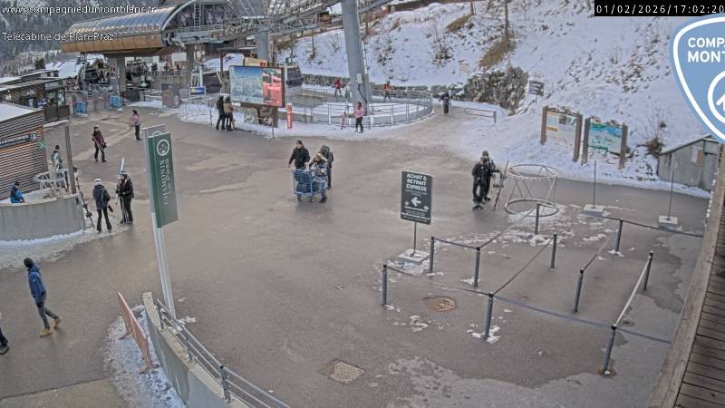Archiv Foto Webcam Charmonix Talstation Plan Praz
