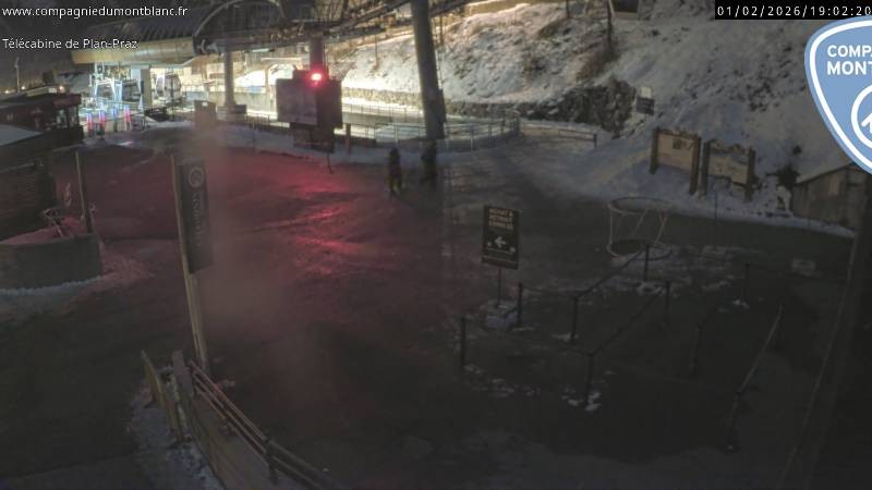 Archiv Foto Webcam Charmonix Talstation Plan Praz