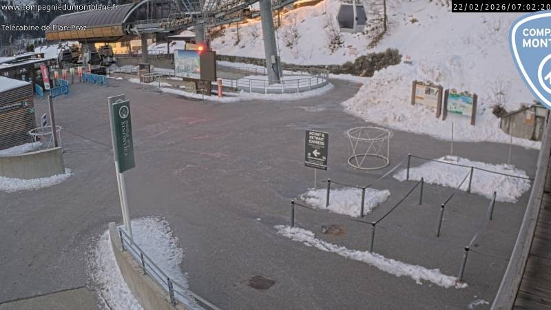 Archiv Foto Webcam Charmonix Talstation Plan Praz