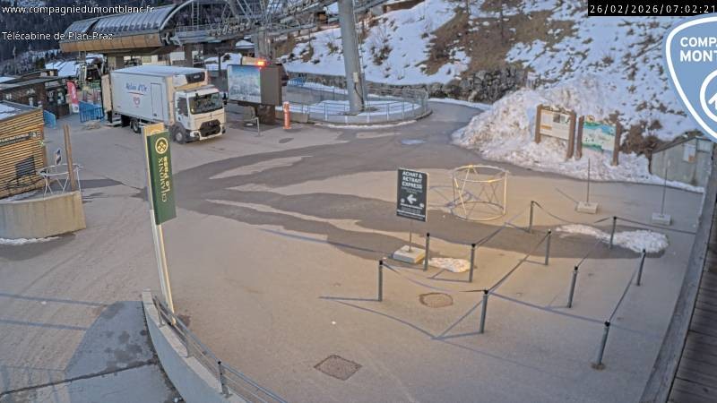 Archiv Foto Webcam Charmonix Talstation Plan Praz