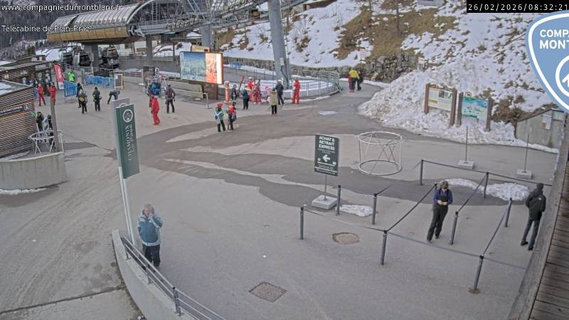 Archiv Foto Webcam Charmonix Talstation Plan Praz
