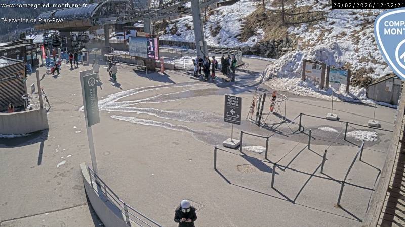 Archiv Foto Webcam Charmonix Talstation Plan Praz