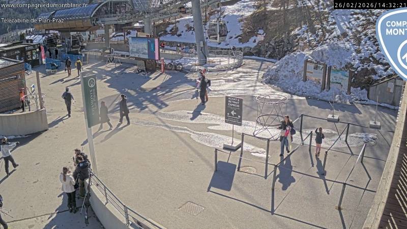 Archiv Foto Webcam Charmonix Talstation Plan Praz