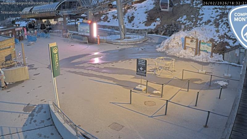 Archiv Foto Webcam Charmonix Talstation Plan Praz