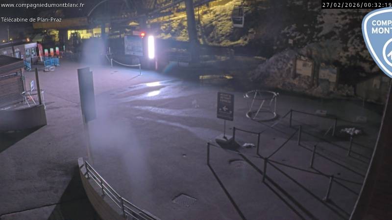 Archived image Webcam Charmonix: Planpraz Base Station