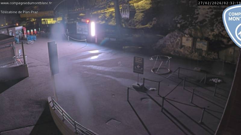 Archived image Webcam Charmonix: Planpraz Base Station