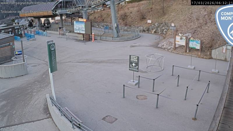 Archiv Foto Webcam Charmonix Talstation Plan Praz