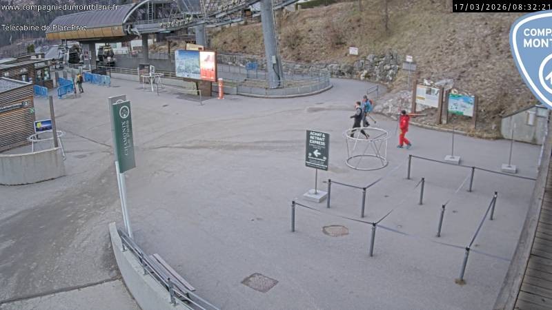 Archiv Foto Webcam Charmonix Talstation Plan Praz