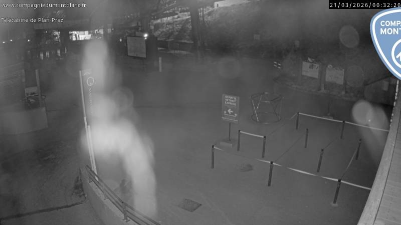 Archived image Webcam Charmonix: Planpraz Base Station