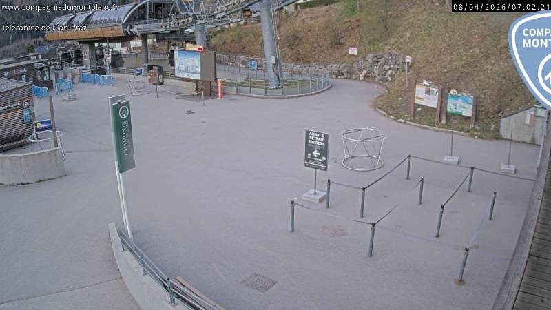 Archiv Foto Webcam Charmonix Talstation Plan Praz