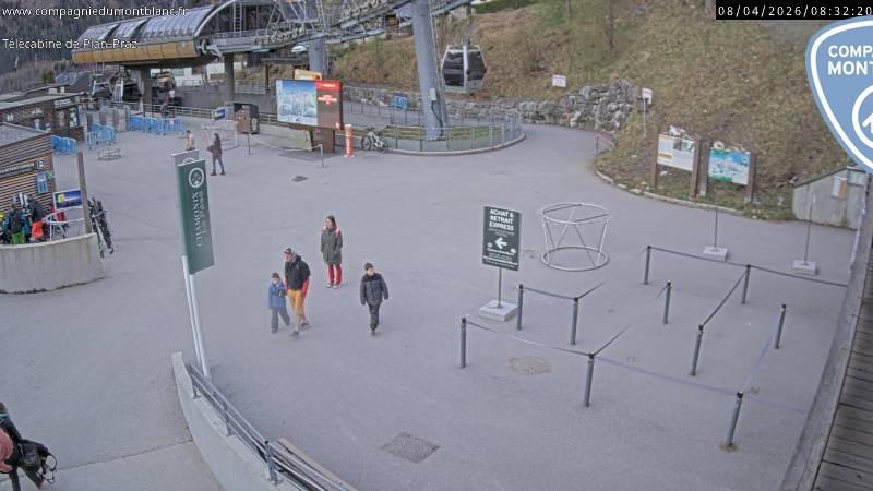 Archiv Foto Webcam Charmonix Talstation Plan Praz
