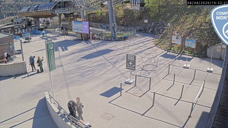 Archiv Foto Webcam Charmonix Talstation Plan Praz