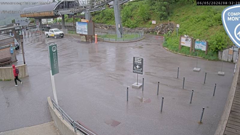 Archived image Webcam Charmonix: Planpraz Base Station