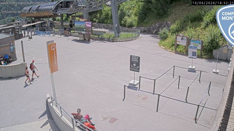 Archiv Foto Webcam Charmonix Talstation Plan Praz