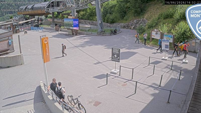 Archiv Foto Webcam Charmonix Talstation Plan Praz