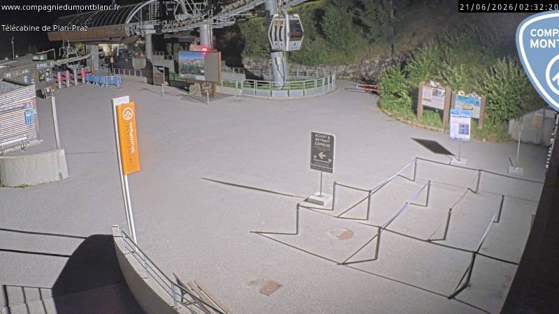 Archived image Webcam Charmonix: Planpraz Base Station