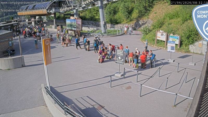Archived image Webcam Charmonix: Planpraz Base Station