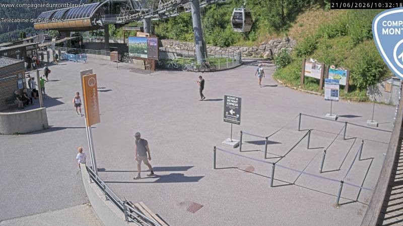 Archived image Webcam Charmonix: Planpraz Base Station