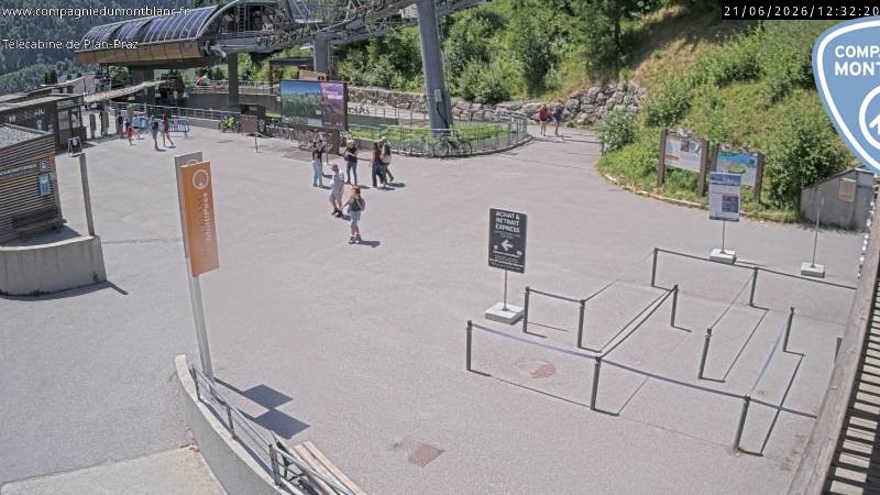 Archived image Webcam Charmonix: Planpraz Base Station