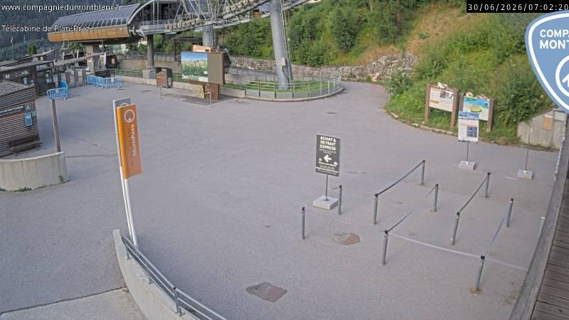 Archiv Foto Webcam Charmonix Talstation Plan Praz