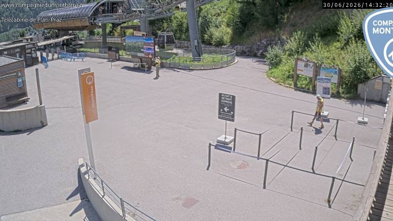 Archiv Foto Webcam Charmonix Talstation Plan Praz