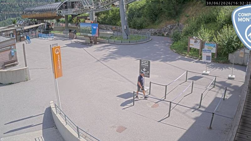 Archiv Foto Webcam Charmonix Talstation Plan Praz