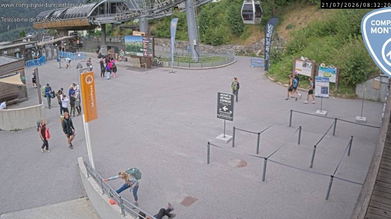 Archiv Foto Webcam Charmonix Talstation Plan Praz