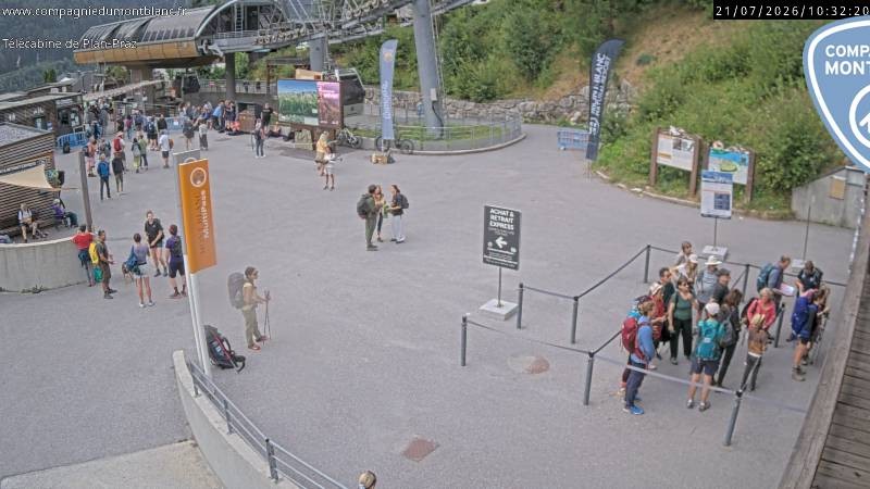 Archiv Foto Webcam Charmonix Talstation Plan Praz