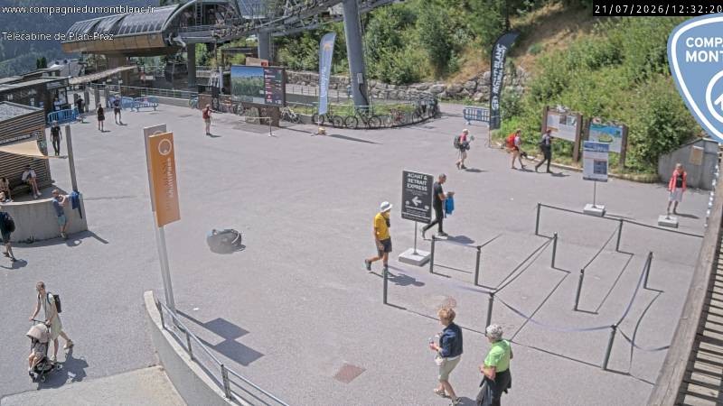 Archiv Foto Webcam Charmonix Talstation Plan Praz